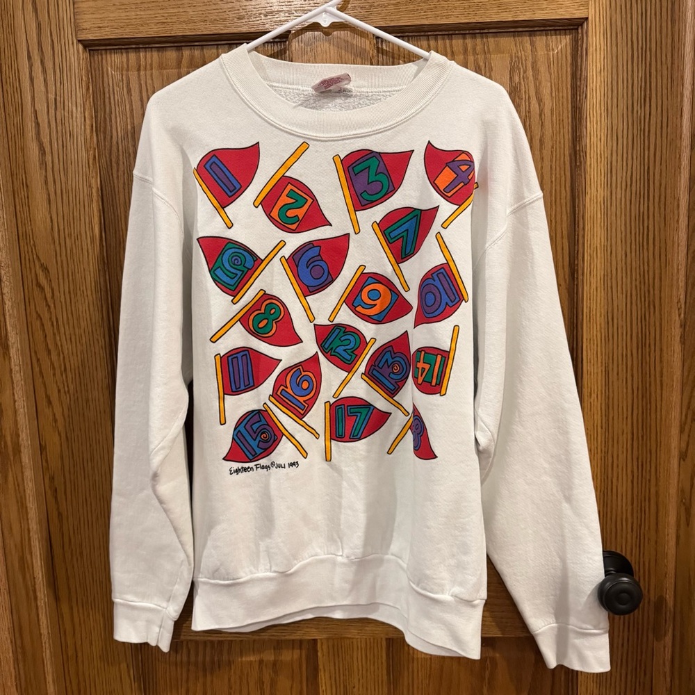 Vintage Juli 1993 Eighteen Flags Graphic Sweatshirt L Made in USA 90s